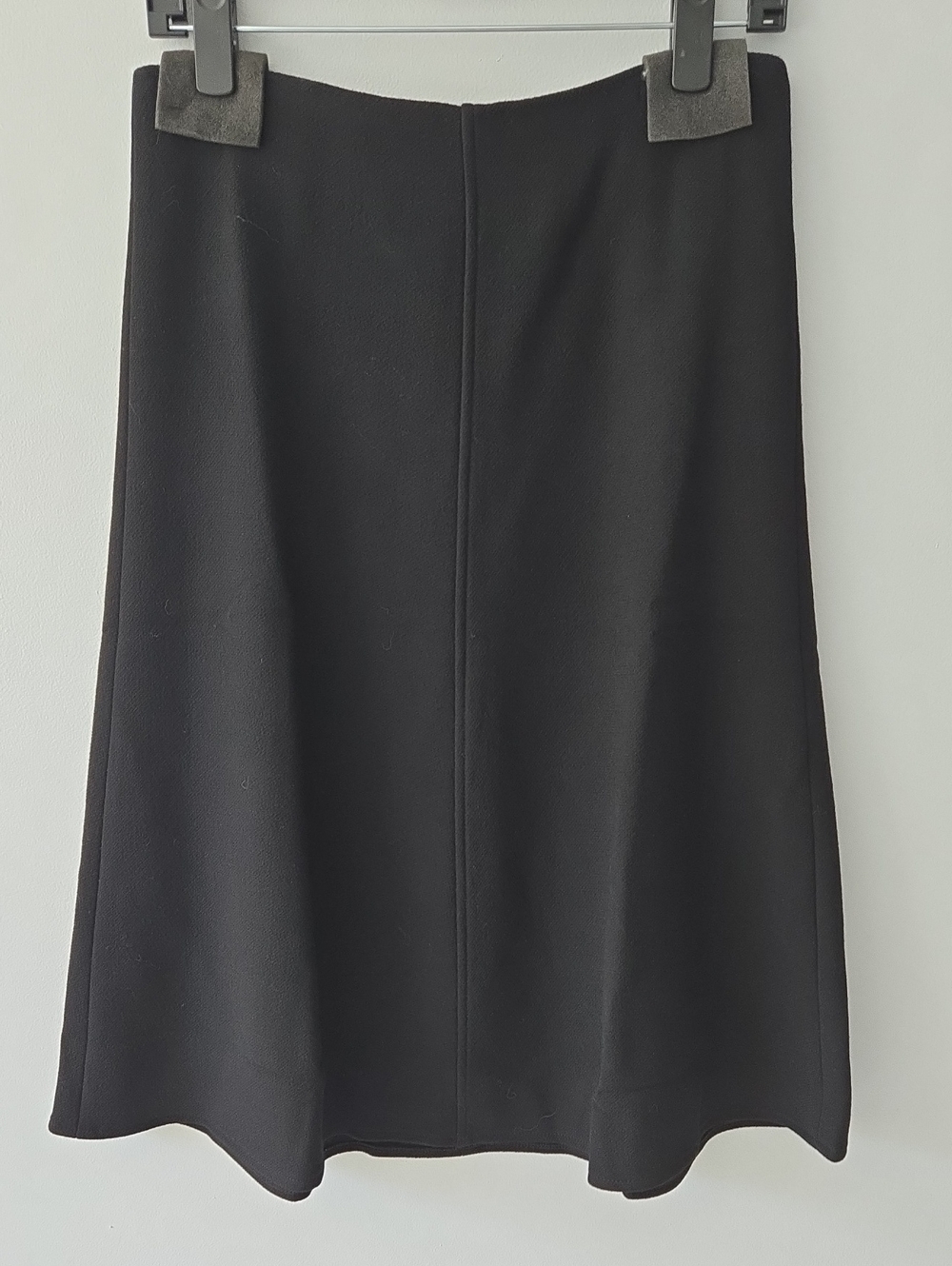 NWOT J Crew Black A-line Circle Skirt in Double -Cloth Wool Blend, s6